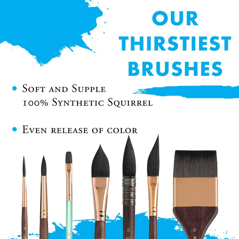 Princeton Artist Brush, Neptune Series 4750, Synthetic Squirrel Watercolor Paint Brush, Script Liner, Size 4 - Image 1